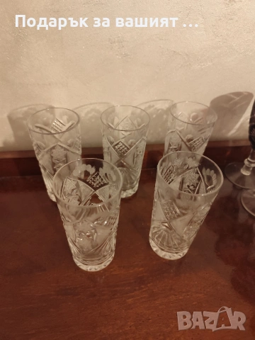 Кристални чаши оловен кристал , снимка 5 - Чаши - 53487863