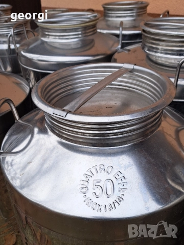 италиански гюм за мляко от неръждаема стомана 50 литра, снимка 2 - Други стоки за дома - 52450820