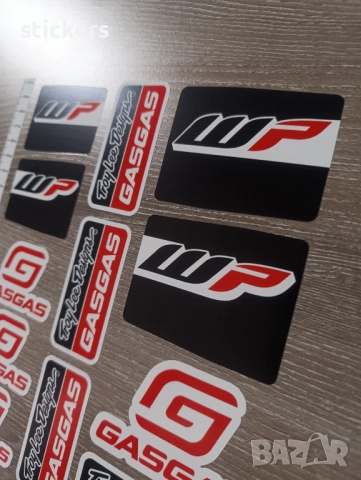 Стикери Гас Гас 14 бр. Gas Gas Stickers - лист А4, снимка 4 - Аксесоари и консумативи - 51433307