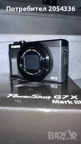 Дигитален фотоапарат Canon PowerShot G7X Mark III, 20.1MP, 4K, Черен, снимка 2 - Фотоапарати - 52315298