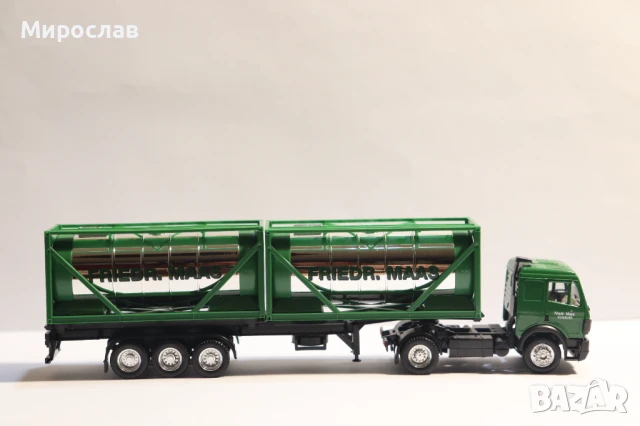 HERPA H0 1/87 MERCEDES ВЛЕКАЧ KАМИОН МОДЕЛ TIR ЦИСТЕРНА, снимка 6 - Колекции - 51145863