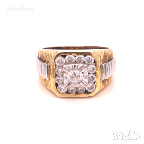 Златен мъжки пръстен 12,63гр. размер:63 14кр. проба:585 модел:34444-5