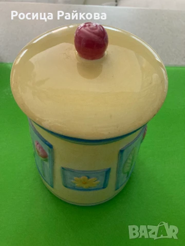 Винтидж ръчно рисуван буркан, снимка 2 - Други - 51214884