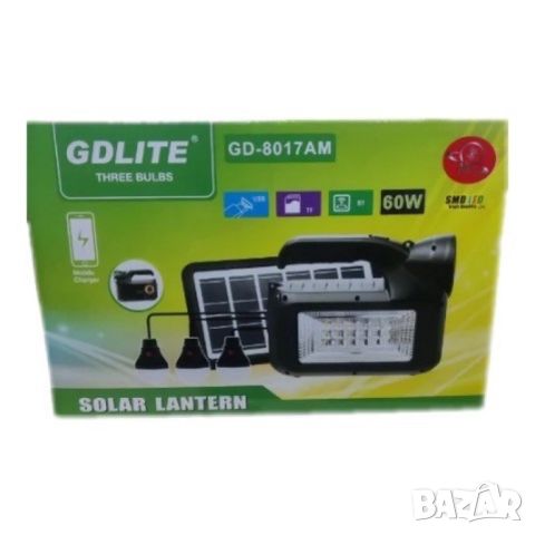 Соларна система GDLITE GD-8017AM, снимка 2 - Соларни лампи - 46495229