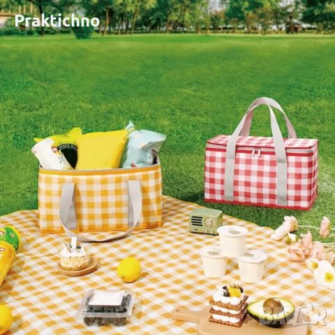 Чанта за пикник с голям капацитет за пътуване на открито 🎒🚲🛴🛵🌳☀️👒🏕️, снимка 6 - Хладилни чанти - 45775679