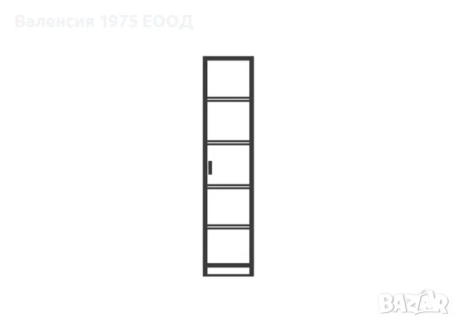 Еднокрил гардероб Сити 1010 сонома или орех адмирл, снимка 4 - Гардероби - 20978346