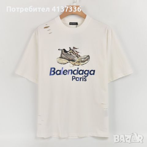BALENCIAGA тениска,t shirt balenciaga,2024 нови модели, снимка 4 - Тениски - 46385810