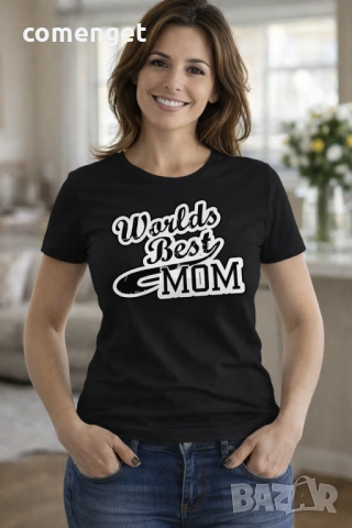 УНИКАЛЕН ПОДАРЪК ЗА МАМА! Дамска тениска ''Най-добрата майка'' със стилен принт!, снимка 2 - Тениски - 13336698