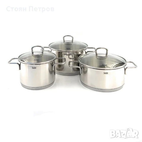 Луксозен комплект от 3 Тенджери  Silit Alicante. Внос от Германия, снимка 2 - Съдове за готвене - 51052068