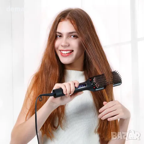 Четка за изправяне на коса, 42 мм, 10 милиона отрицателни йона, 6 температурни настройки, 130°C-230°, снимка 9 - Маши за коса - 50321608