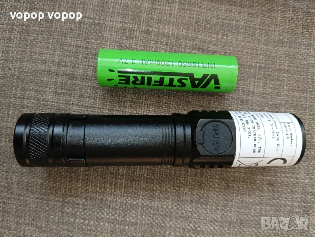 Силен УВ (UV) фенер с  365нм филтър, истинска черна светлина, НЕ излъчва виолетова 395нм., снимка 4 - Друго търговско оборудване - 53604153