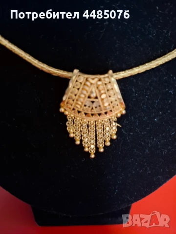 ЗЛАТЕН ДАМСКИ КОМПЛЕКТ 22К. , снимка 4 - Бижутерийни комплекти - 51029219