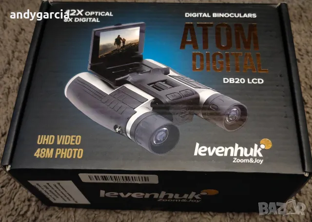 Бинокъл Levenhuk Atom Digital DB20 LCD Рекордер 12x Zoom, 10 години Гаранция пълен комплект, снимка 3 - Екипировка - 46925056