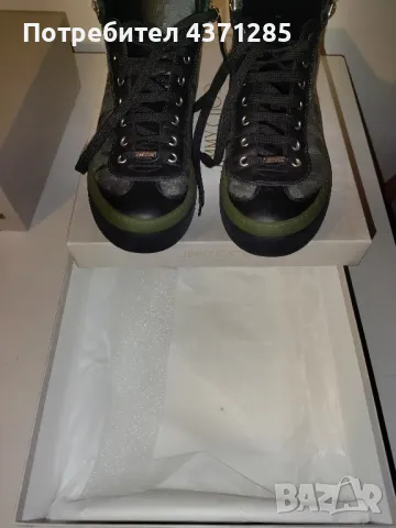 Jimmy choo high top trainers olive green camo 42, снимка 4 - Ежедневни обувки - 48872943