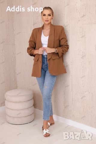 Елегантно дамско сако с ревери, 15цвята , снимка 5 - Сака - 46117599