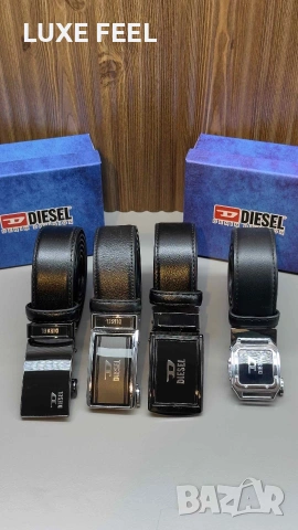 Мъжки Колани с Кутия - Естествена Кожа ⚜️ Diesel Boss, снимка 4 - Колани - 53021690