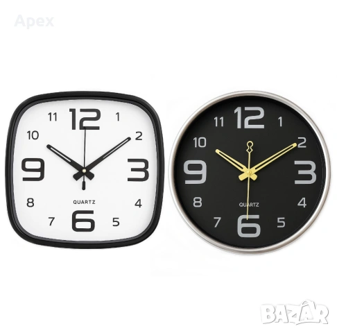 Стенен Часовник с Аналогов и LED Дисплей. Дигиталени Часовници с Термометър. LED Стененни Часовници, снимка 13 - Стенни часовници - 54011168