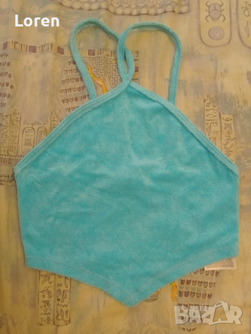 Ново!*Fb Sister*Късо светло синьо асиметрично потниче, снимка 2 - Потници - 52637601