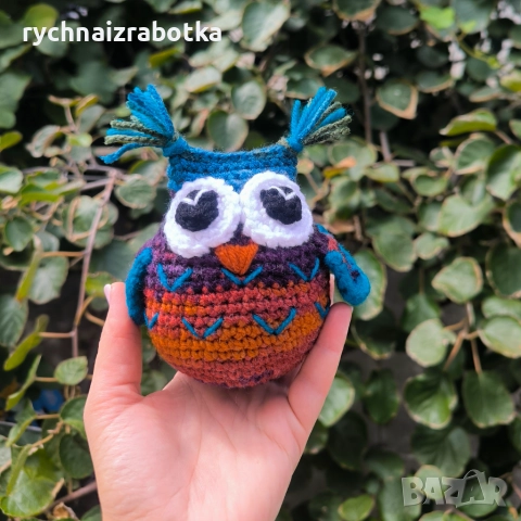 Плетена  играчка бухалче, сова, снимка 8 - Плюшени играчки - 37283913