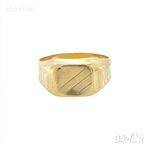 Златен мъжки пръстен 2,94гр. размер:64 14кр. проба:585 модел:23555-1, снимка 1 - Пръстени - 45408520