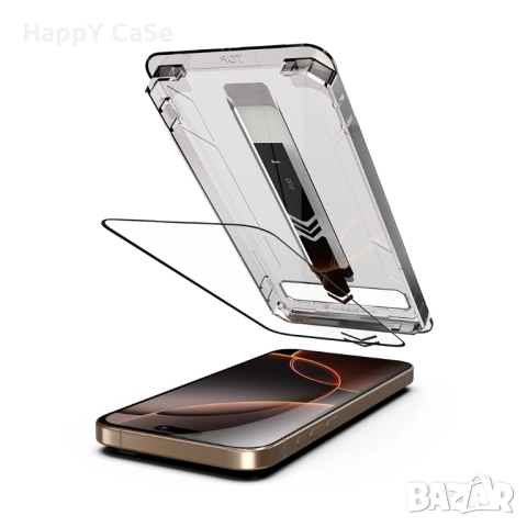 Apple iPhone 17 / Pro / Max / Air / TITAN GLASS Easy App Стъклен протектор с лесно поставяне, снимка 3 - Фолия, протектори - 51831538