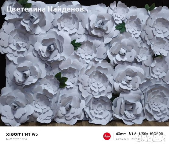  Декоративно пано от цветя 