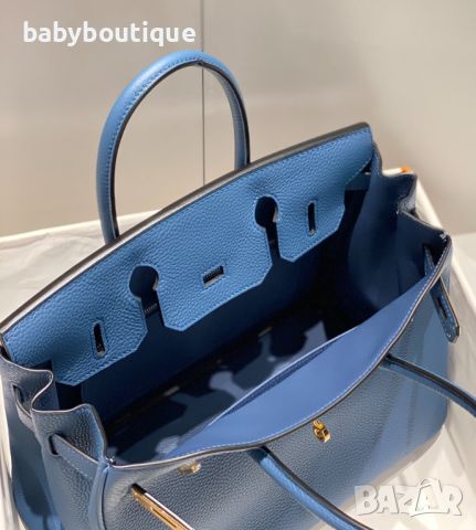 Hermes Birkin agate blue, снимка 8 - Чанти - 45389835