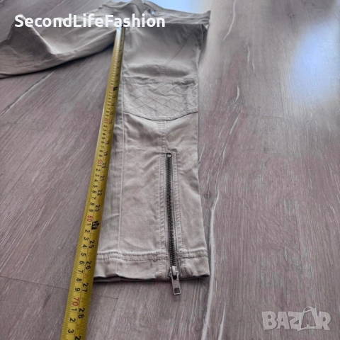 Дамски панталон Stile Benetton с цип до глезена размер W28 М памук/еластан, снимка 8 - Панталони - 53109630