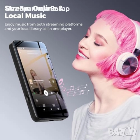 Нов Смарт MP4 музикален плейър с 4" дисплей и родителски контрол 160GB с Bluetooth WiFi Spotify , снимка 9 - MP3 и MP4 плеъри - 52508072