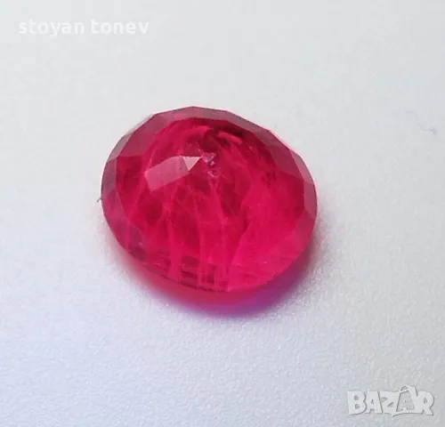 Рядък двуцветен сапфир в голям размер 3.08кт.! Сертифициран! Нов!, снимка 11 - Други - 50321065