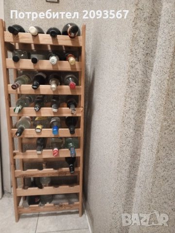 НОВА!Дървена поставка  за 36 броя бутилки, снимка 2 - Други стоки за дома - 51690687