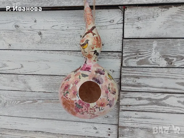 Къщичка за птици-кратуна, снимка 3 - За птици - 49975852