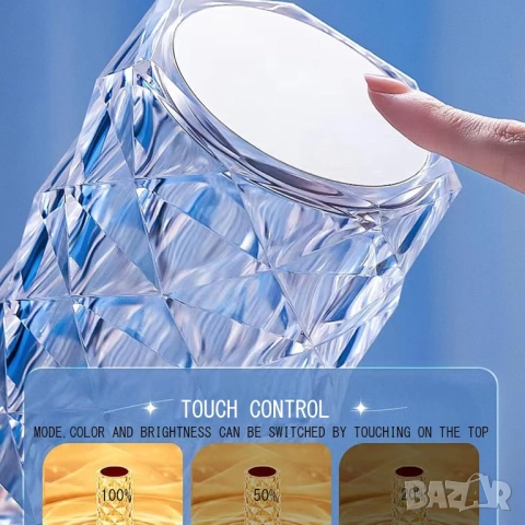 Настолна LED лампа Rose Diamond, снимка 3 - Настолни лампи - 52071879