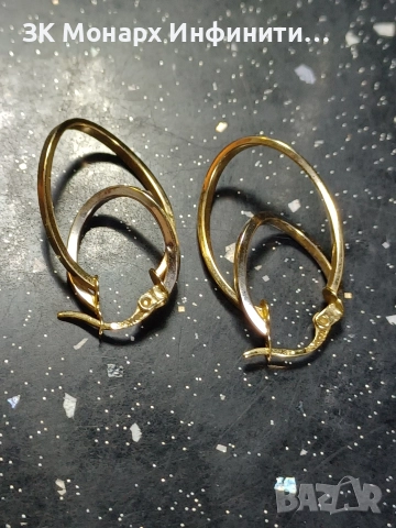 Златни обеци/585/, снимка 4 - Обеци - 52908941