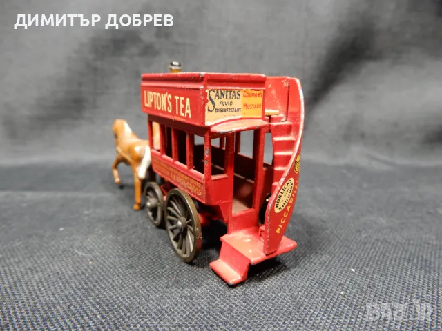 СТАРА РЕТРО МЕТАЛНА КОЛИЧКА HORSE BUS MATCHBOX MOY ENGLAND , снимка 3 - Колекции - 50154237