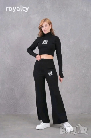 Loewe Черен Дамски Комплект Фино Плетиво 