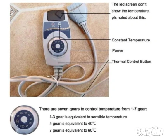 Нано Керамика Загряващ Нефритен Килим Турманиева Постелка Затопляща Срещу Болки в Гърба и Кръста, снимка 8 - Масажори - 53348021