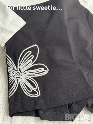 Памучен сет от 2 части 🖤 блузка с дълъг ръкав и пола-панталонки с красива бродерия 🤍  , снимка 5 - Детски комплекти - 53812402