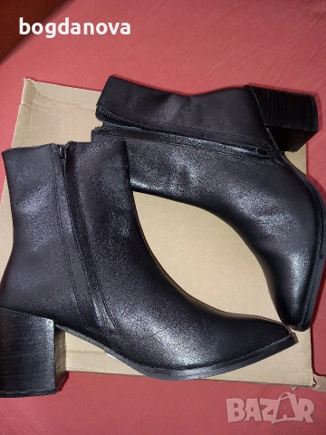 Нови елегантни боти на ток от естествена кожа, снимка 3 - Дамски боти - 53993588