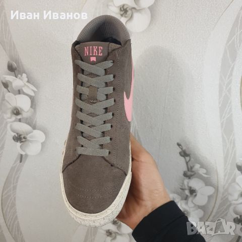 NIKE BLAZER MID LR WMNS DARK MUSHROOM / POLARIZED PINK  номер 41, снимка 10 - Маратонки - 45457022