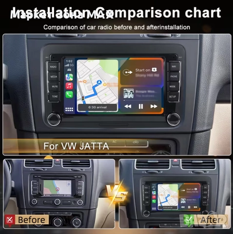 Промоция - 8-ядрен Android 15 мултимедиен блок за VW Golf 5/6, Touran, Polo – 17.78" тъчскрийн, снимка 5 - Навигация за кола - 52884934