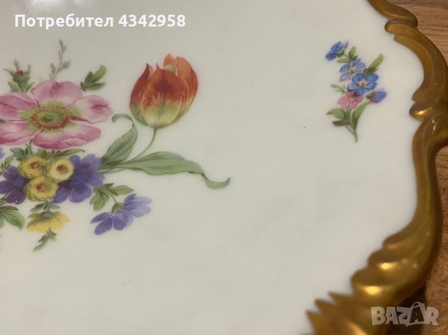 Винтидж порцеланова чиния Lindner Bavaria .1950-1970, снимка 6 - Антикварни и старинни предмети - 53882140