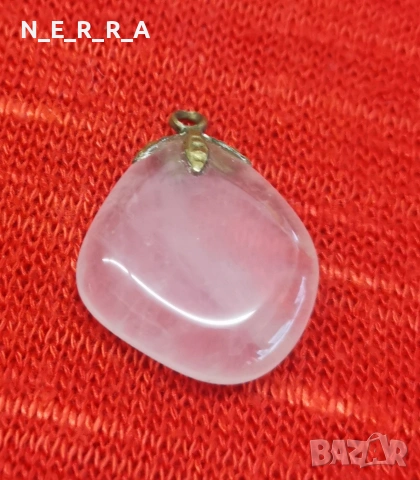 Висулка розов кварц