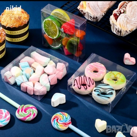 ниска кутия прозрачен капак pvc кутии ръчна изработка сувенир сапун фигурка кутийка, снимка 6 - Други - 40861865