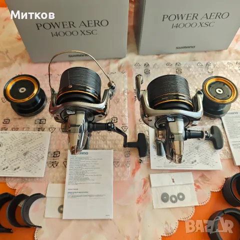 Две шаранджийски макари Shimano Power Aero 14000 XSC, снимка 8 - Макари - 48862436