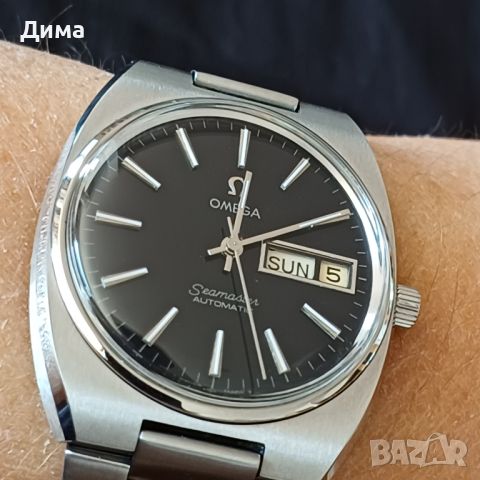 Omega Seamaster Automatic, Черен Циферблат, Ден и Дата, Кал.1020, снимка 10 - Мъжки - 46568898