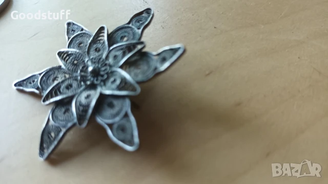 Възрожденски, филигран,накит,19в,копче,бутон,бодка,брошка , снимка 3 - Антикварни и старинни предмети - 50586412