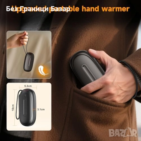 Нов отоплител Преносима USB-C грейка за ръце 14000mAh, бързо загряване, снимка 5 - Друга електроника - 52477457