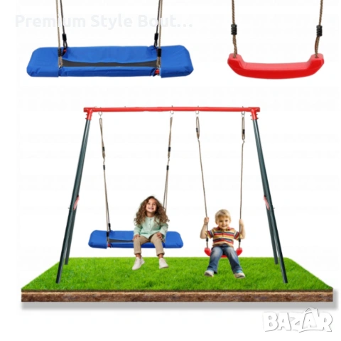 Двойна градинска люлка - класическа и щъркелово гнездо - гарантиран релакс и забавление, снимка 9 - Други стоки за дома - 53818909