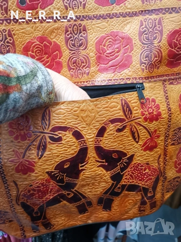 Чанта от естествена кожа-Мароко, снимка 2 - Чанти - 54088770